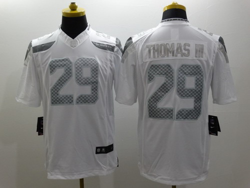 Nike Seattle Seahawks #29 Earl Thomas III Platinum White Limited Jersey