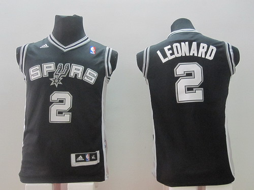 San Antonio Spurs #2 Kawhi Leonard Black Kids Jersey