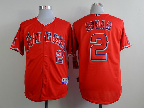 LA Angels of Anaheim #2 Erick Aybar Red Jersey