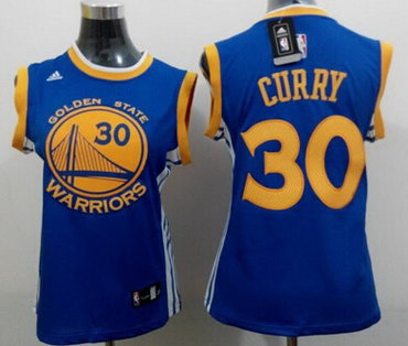 Golden State Warriors #30 Stephen Curry 2014 New Blue Womens Jersey