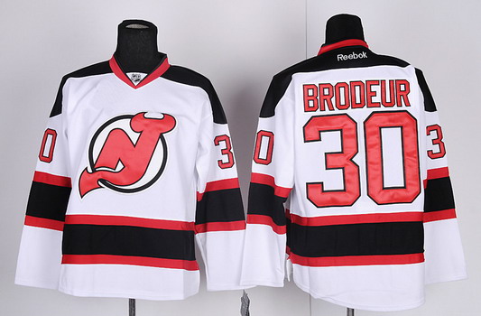 New Jersey Devils #30 Martin Brodeur White Jersey