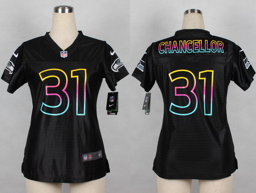 Nike Seattle Seahawks #31 Kam Chancellor Pro Line Black Fashion Womens Jersey