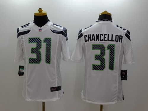 Nike Seattle Seahawks #31 Kam Chancellor White Limited Jersey