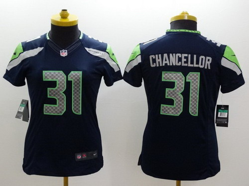 Nike Seattle Seahawks #31 Kam Chancellor Navy Blue Limited Kids Jersey