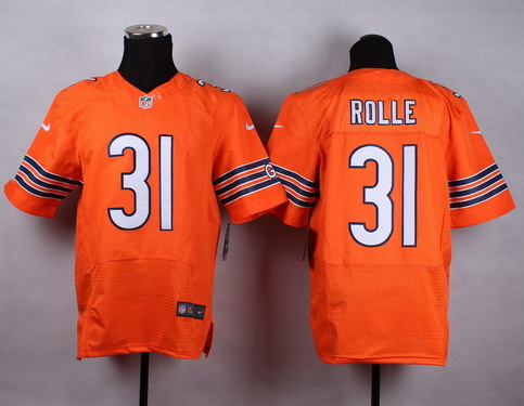 Nike Chicago Bears #31 Antrel Rolle Orange Elite Jersey