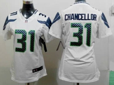 Nike Seattle Seahawks #31 Kam Chancellor White Game Womens Jersey