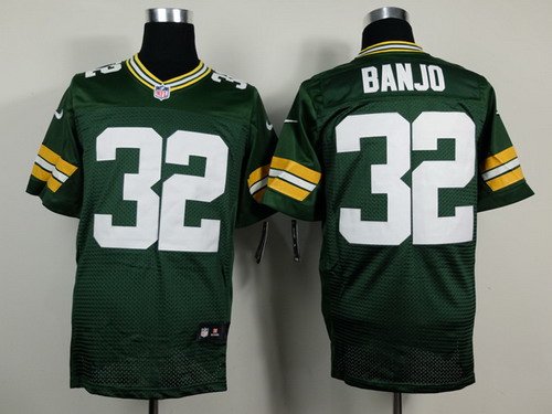 Nike Green Bay Packers #32 Chris Banjo Green Elite Jersey