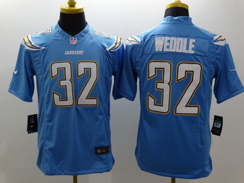 Nike San Diego Chargers #32 Eric Weddle 2013 Light Blue Limited Jersey