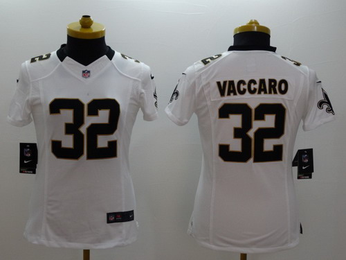 Nike New Orleans Saints #32 Kenny Vaccaro White Limited Womens Jersey