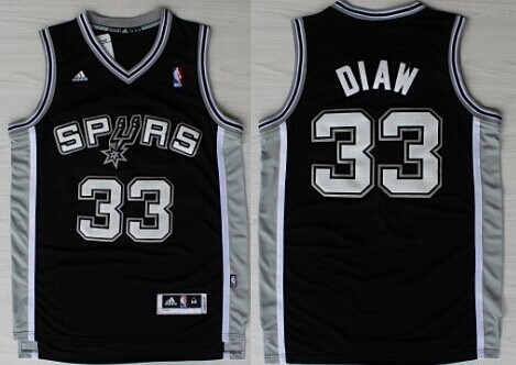 San Antonio Spurs #33 Boris Diaw Revolution 30 Swingman Black Jersey