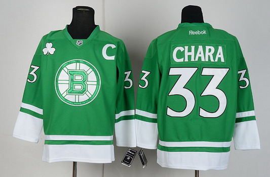 Boston Bruins #33 Zdeno Chara St. Patrick's Day Green Jersey