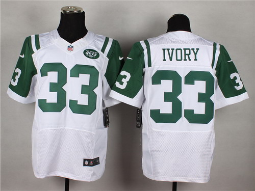 Nike New York Jets #33 Chris Ivory White Elite Jersey