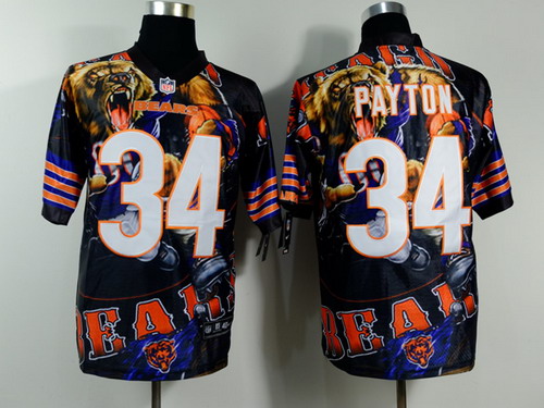 Nike Chicago Bears #34 Walter Payton 2014 Fanatic Fashion Elite Jersey