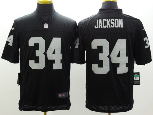 Nike Oakland Raiders #34 Bo Jackson Black Limited Jersey