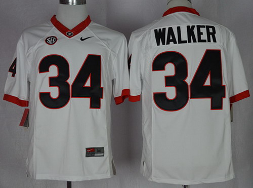 Georgia Bulldogs #34 Herschel Walker 2014 White Limited Jersey