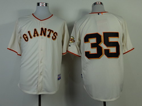 San Francisco Giants #35 Brandon Crawford Cream Jersey