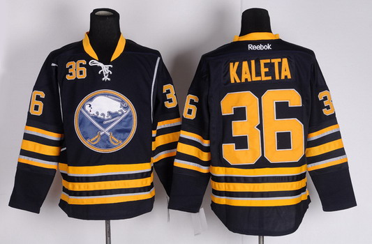 Buffalo Sabres #36 Patrick Kaleta Navy Blue Jersey