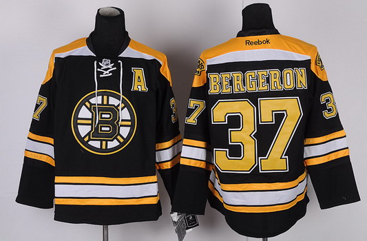 Boston Bruins #37 Patrice Bergeron Black Jersey