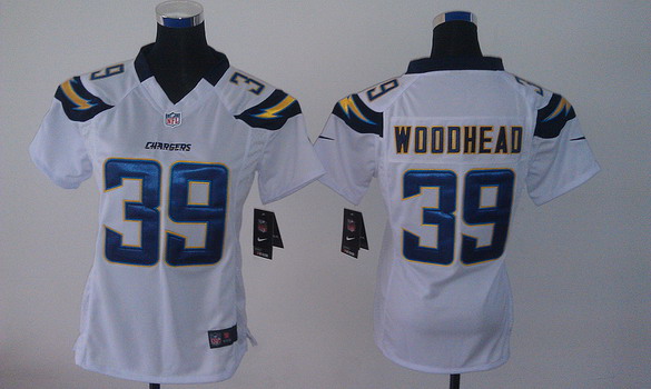 Nike San Diego Chargers #39 Danny Woodhead 2013 White Game Womens Jersey