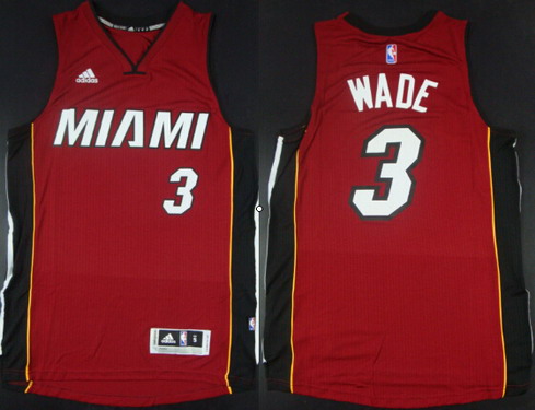 Miami Heat #3 Dwyane Wade Revolution 30 Swingman 2014 New Red Jersey