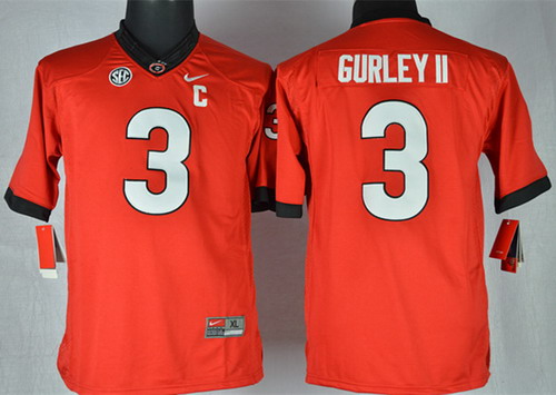 Georgia Bulldogs #3 Todd Gurley II 2013 Red Limited Kids Jersey