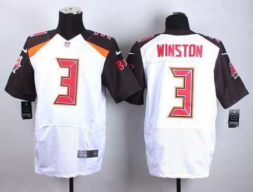 Tampa Bay Buccaneers #3 Jameis Winston 2015 NFL Draft 1st Overall Pick Nike White Elite Jersey