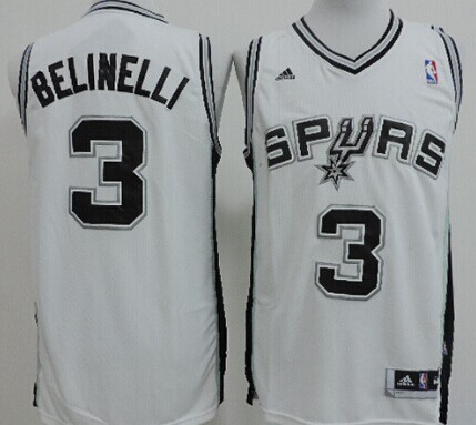 San Antonio Spurs #3 Marco Belinelli Revolution 30 Swingman White Jersey