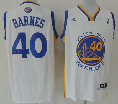 Golden State Warriors #40 Harrison Barnes Revolution 30 Swingman White Jersey