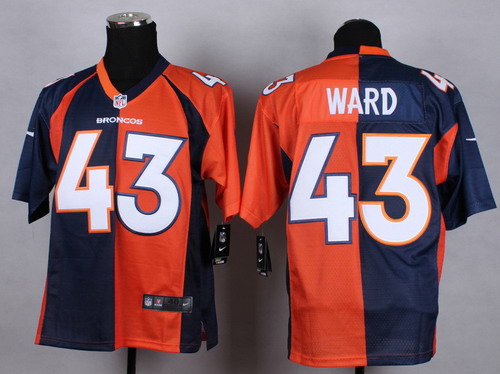 Nike Denver Broncos #43 T.J. Ward Blue/Orange Two Tone Elite Jersey