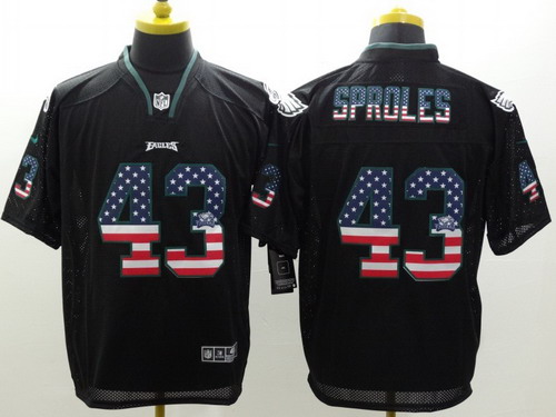 Nike Philadelphia Eagles #43 Darren Sproles 2014 USA Flag Fashion Black Elite Jersey