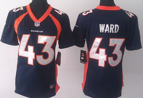 Nike Denver Broncos #43 T. J. Ward 2013 Blue Limited Womens Jersey