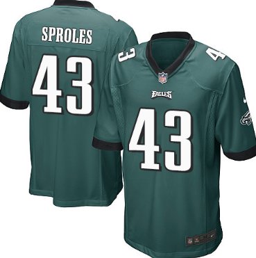 Nike Philadelphia Eagles #43 Darren Sproles Dark Green Game Kids Jersey