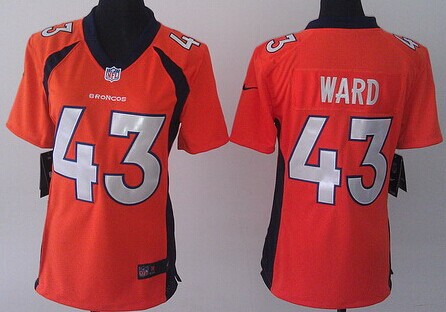 Nike Denver Broncos #43 T. J. Ward 2013 Orange Game Womens Jersey