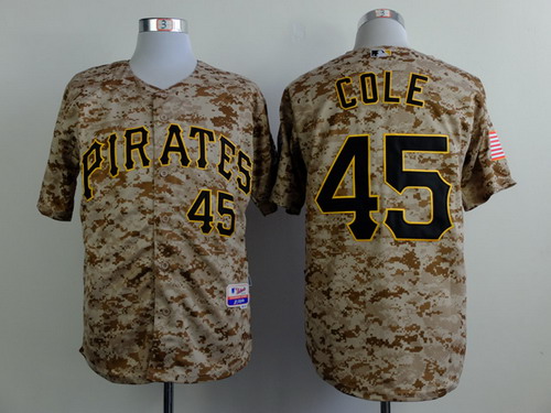 Pittsburgh Pirates #45 Gerrit Cole 2014 Camo Jersey