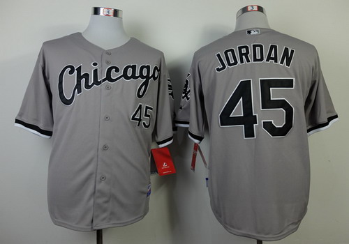 Chicago White Sox #45 Michael Jordan Gray Cool Base Jersey