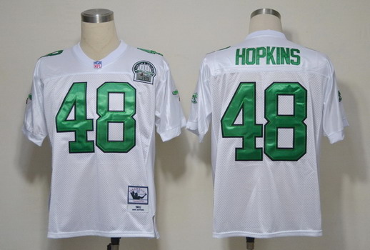 Philadelphia Eagles #48 Wes Hopkins White Throwback 99TH Jersey