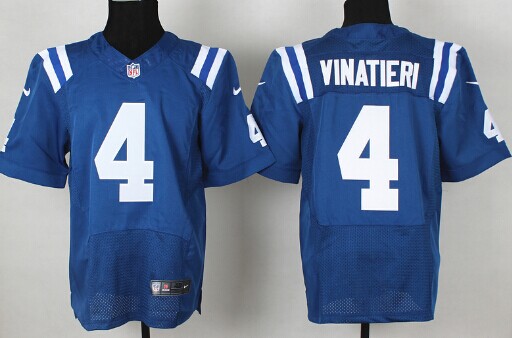 Nike Indianapolis Colts #4 Adam Vinatieri Blue Elite Jersey