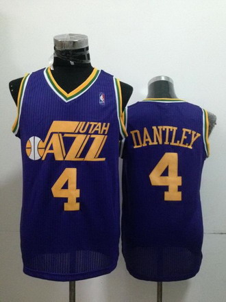 Utah Jazz #4 Adrian Dantley Purple Swingman Throwback Jersey