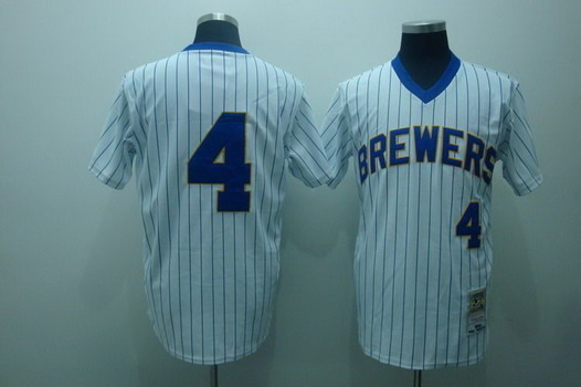 Milwaukee Brewers #4 Paul Molitor 1982 White Throwback Jersey