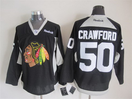 Chicago Blackhawks #50 Corey Crawford 2014 Training Black Jersey