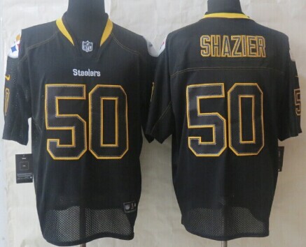 Nike Pittsburgh Steelers #50 Ryan Shazier Lights Out Black Elite Jersey