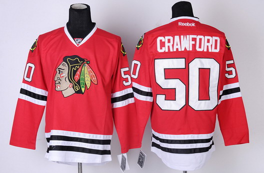 Chicago Blackhawks #50 Corey Crawford Red Jersey