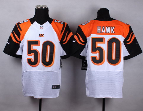 Nike Cincinnati Bengals #50 A.J. Hawk White Elite Jersey