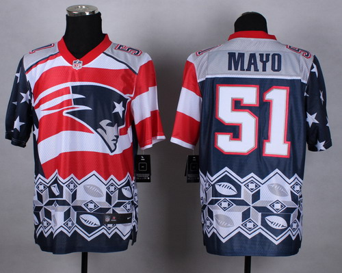 Nike New England Patriots #51 Jerod Mayo 2015 Noble Fashion Elite Jersey