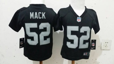 Nike Oakland Raiders #52 Khalil Mack Black Toddlers Jersey