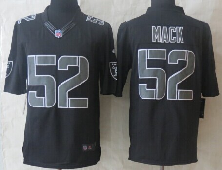 Nike Oakland Raiders #52 Khalil Mack Black Impact Limited Jersey