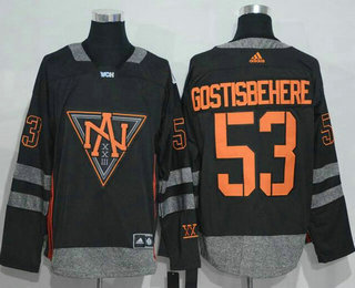 Men's North America Hockey #53 Shayne Gostisbehere Black 2016 World Cup of Hockey Stitched adidas WCH Game Jersey