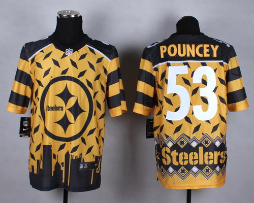 Nike Pittsburgh Steelers #53 Maurkice Pouncey 2015 Noble Fashion Elite Jersey