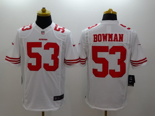 Nike San Francisco 49ers #53 NaVorro Bowman White Limited Jersey