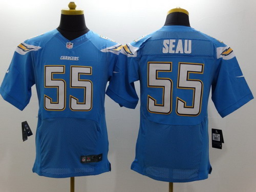 Nike San Diego Chargers #55 Junior Seau 2013 Light Blue Elite Jersey